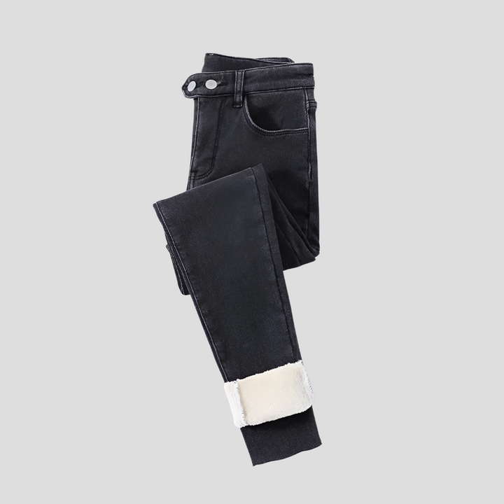 Pantaloni Invernali Alti Invita Donne Foderati per Giorni Freddi