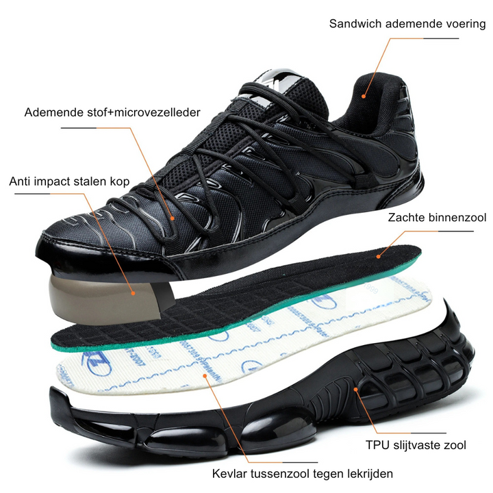 Jaxon – Scarpe antinfortunistiche con puntale in acciaio da uomo