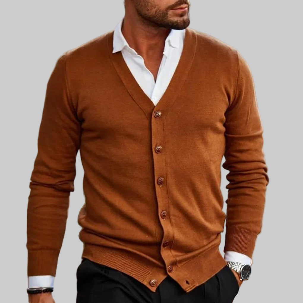 Cardigan in Cotone da Uomo in Stile Casual