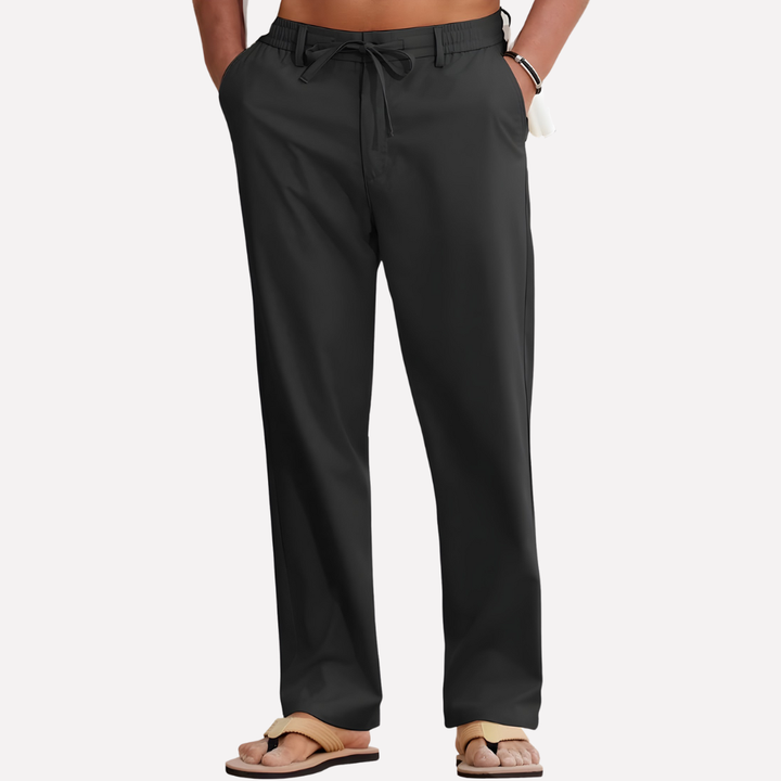 Pantaloni in Cotone e Lino da Uomo