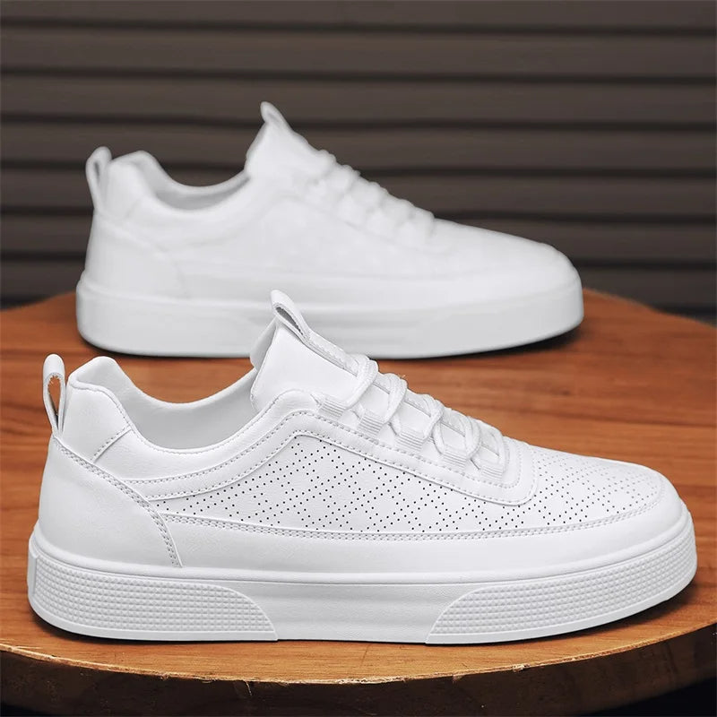 Sneakers basse in vera pelle da uomo