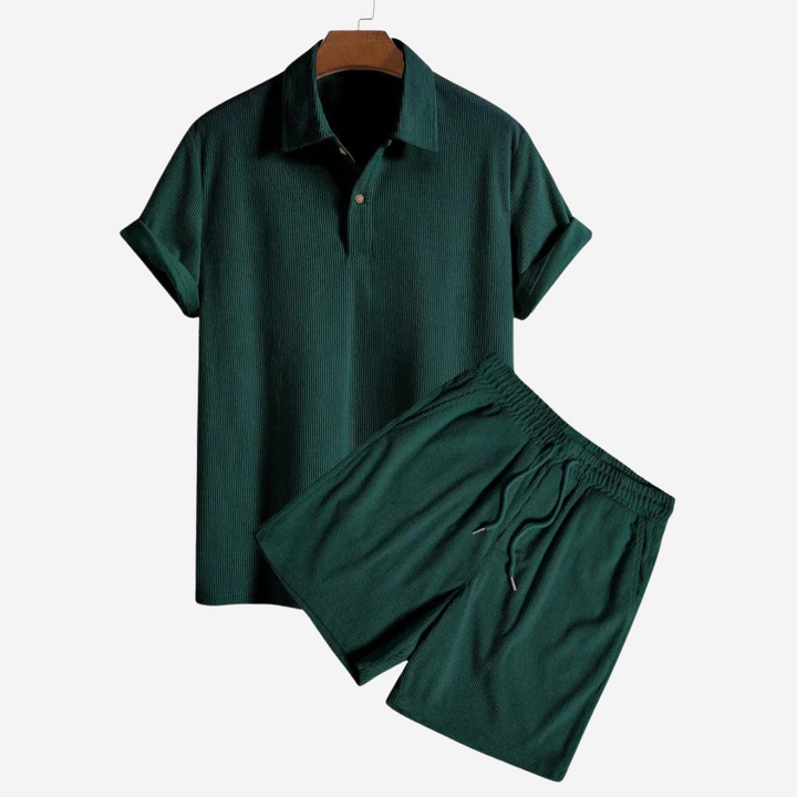 Camicia in Twill a Manica Corta per Uomo