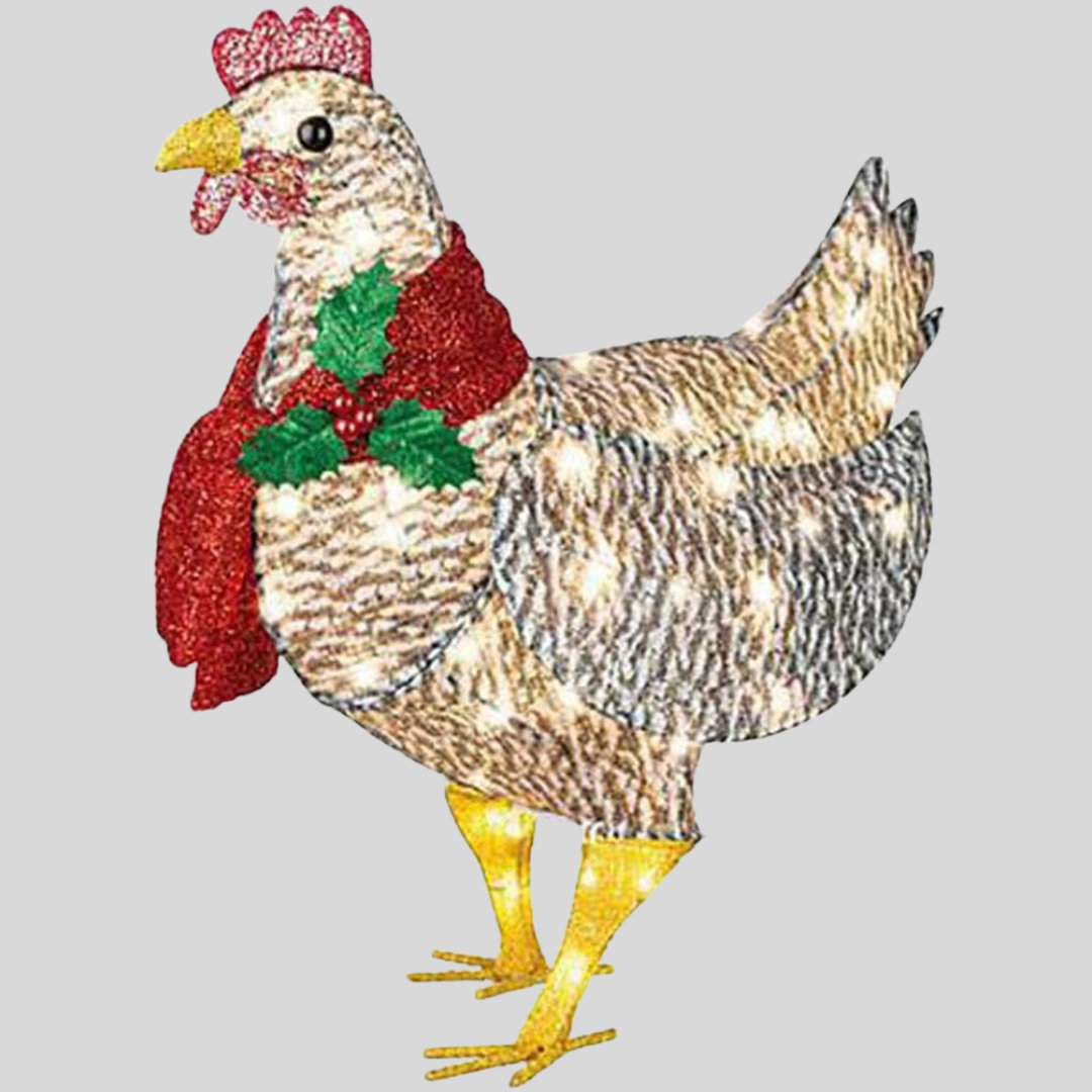 Pollo Illuminato con Decorazione Sciarpa