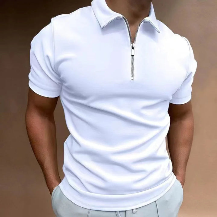 Sofisticazione Moderna - Polo con Collo Zip per Uomini