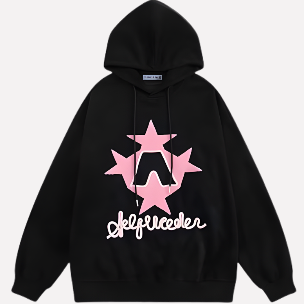 Felpa con cappuccio grafica oversize da donna