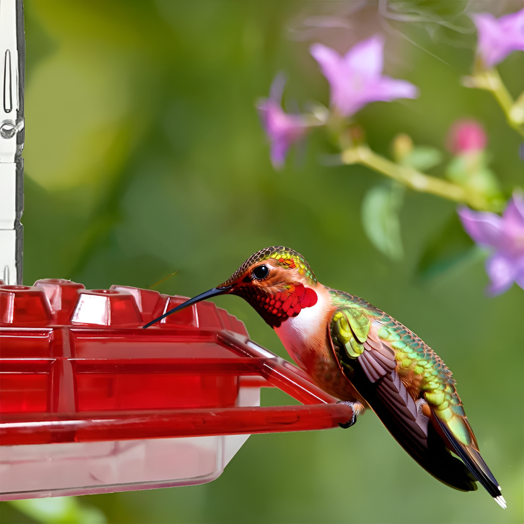 Mangiatoia per colibrì in policarbonato con protezione antiformiche