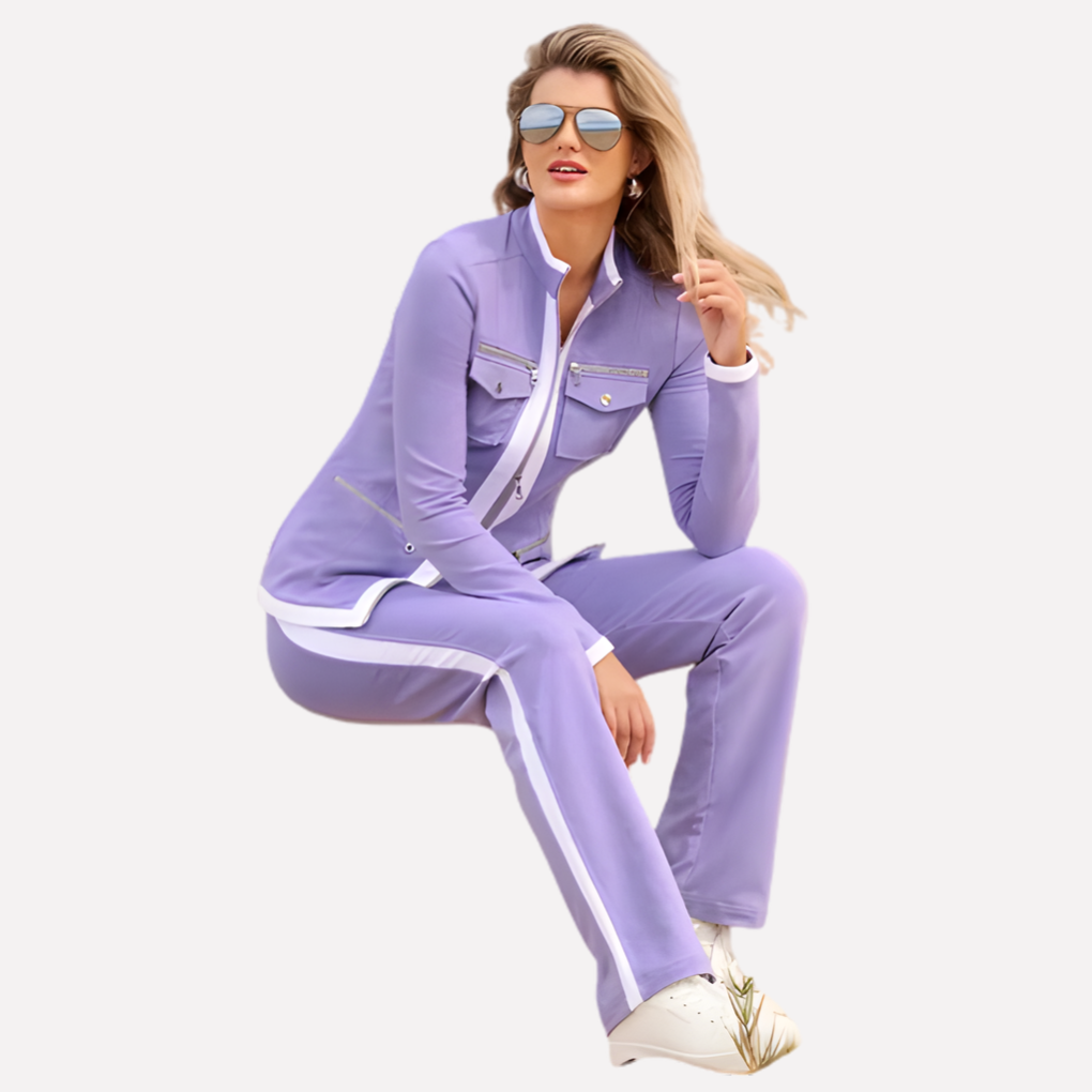 Set Giacca e Pantaloni da Donna – Stile con Trim a Contrasto