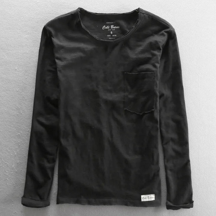 Maglia in Cotone Vintage a Manica Lunga per Donna