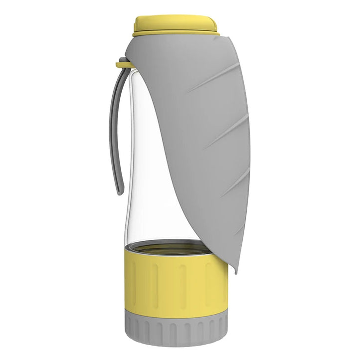 Bottiglia Portatile per Acqua e Cibo per Cani con Design 2-in-1