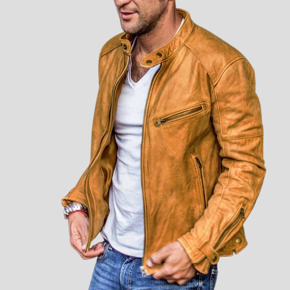 Giacca da Uomo con Collo Alto – Strato Moderno per Uso Quotidiano