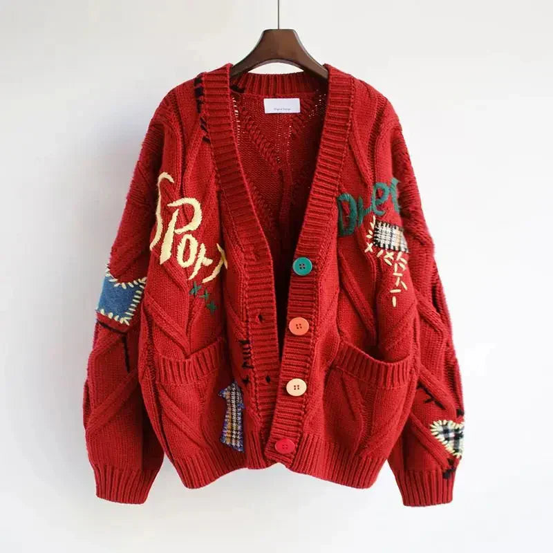 Cardigan a V Rasato per Donne
