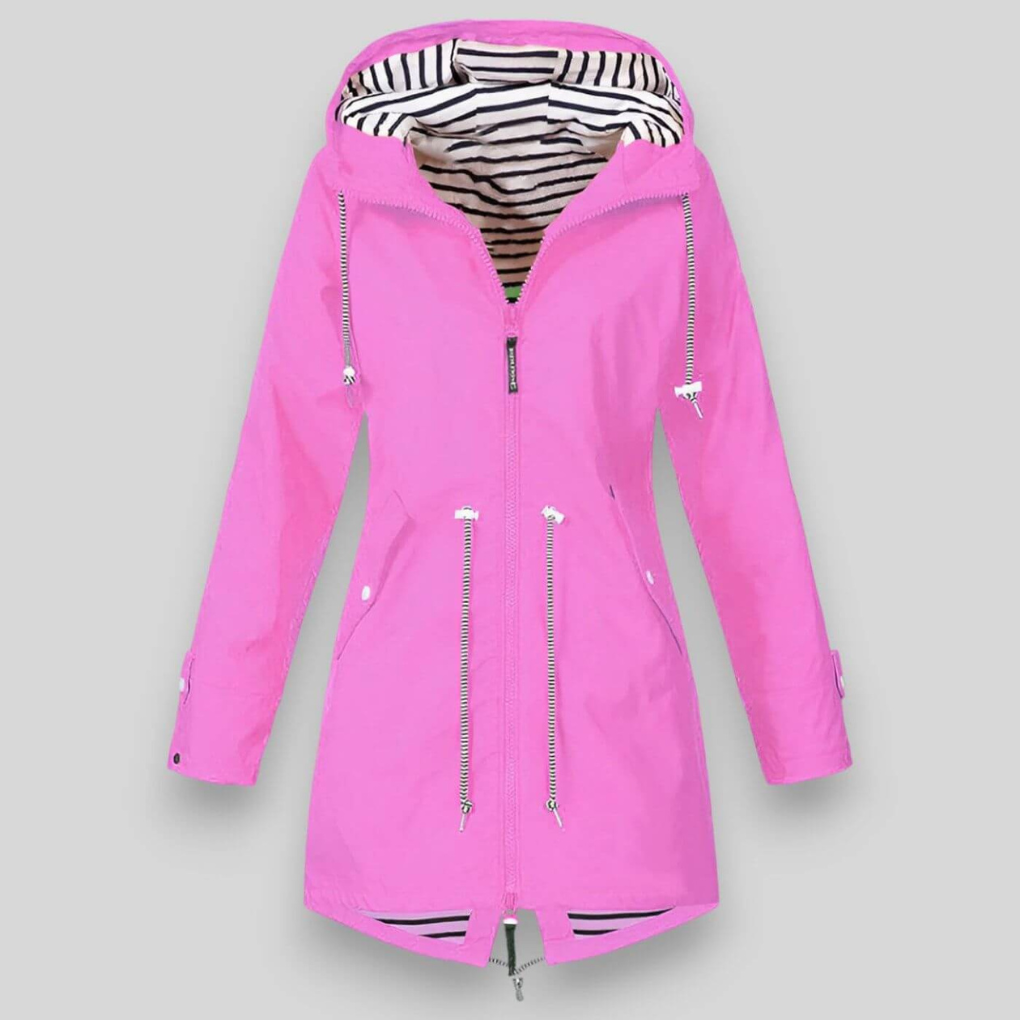 Giacca antipioggia con zip da donna