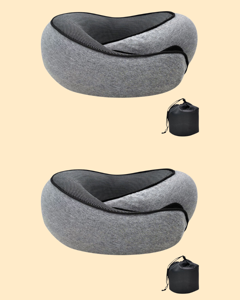 Set di 2 cuscini da viaggio ergonomici in memory foam