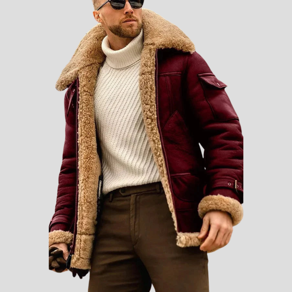 Giacca Biker Camel da Uomo