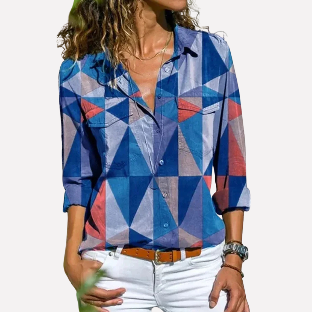 Blusa estiva a maniche corte da donna