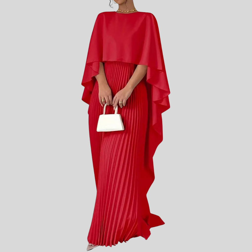 Abito Maxi a Manica Batwing – Silhouette Fluida