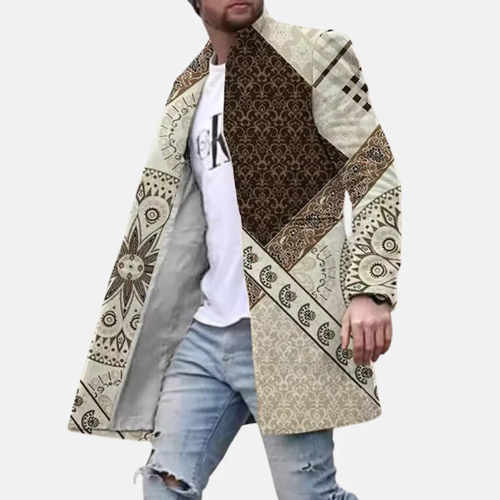Cappotto con stampa street – Giacca da uomo casual e regolabile