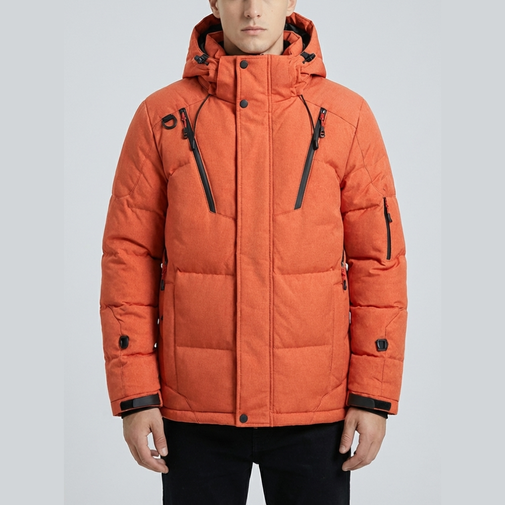 Giacca Down Con Cappuccio Quilted Per Uomo