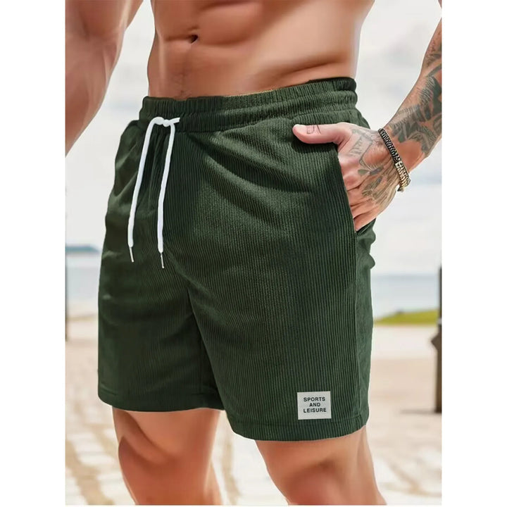 Lioren – Shorts effetto velluto a coste da uomo