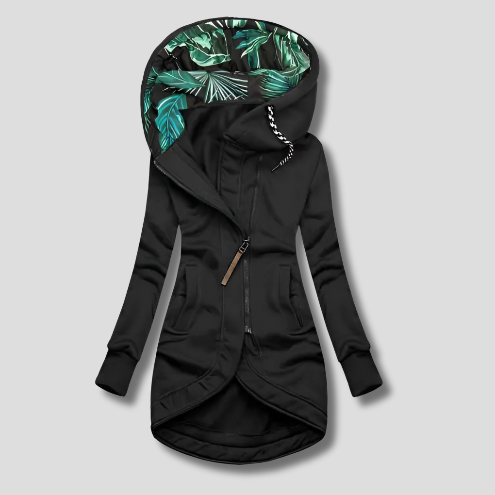 Giacca Zip-Up Stylish con Cappuccio per Donne