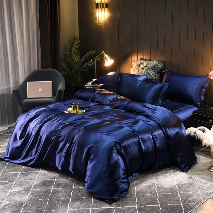Set di Biancheria in Satin Setoso Indulgi nel Comfort Luxuoso