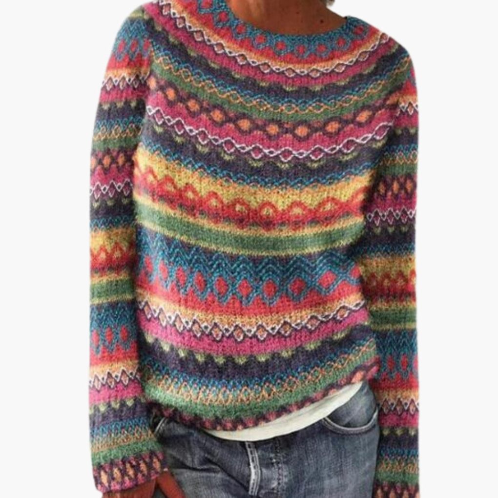 Maglione da donna in maglia con collo tondo