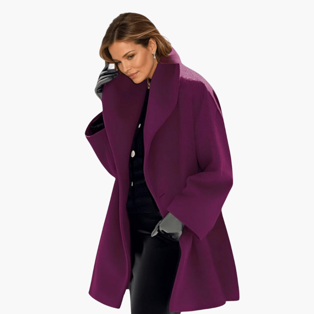Giacca da donna con collo largo e maniche lunghe
