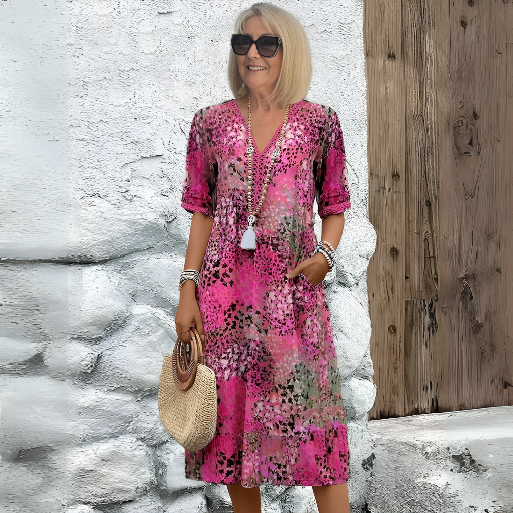 Abito Midi Soft V‑Neck da Donna