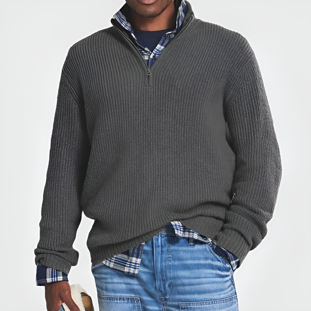 Maglione Mezza Zip per Uomini