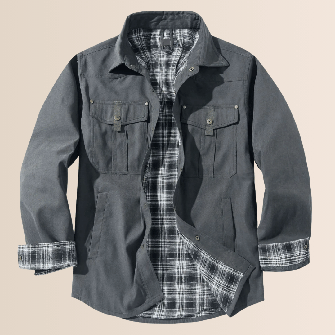 Giacca da uomo in flanella a quadri stile vintage