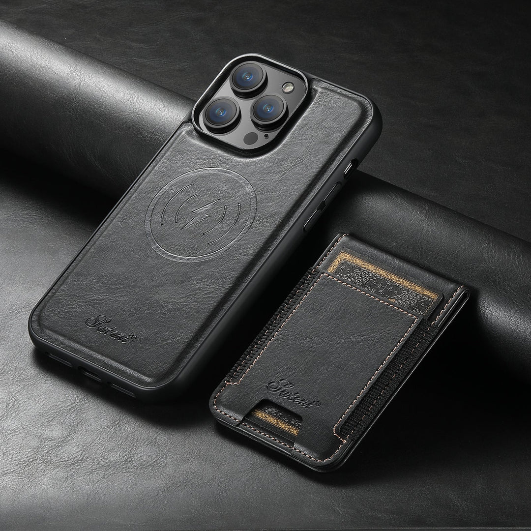 Cover per smartphone con portacarte e supporto magnetico