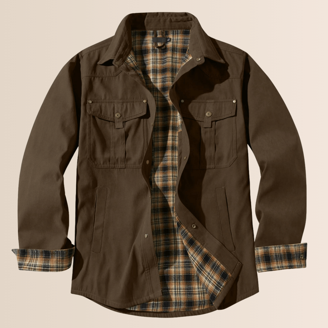 Giacca da uomo in flanella a quadri stile vintage