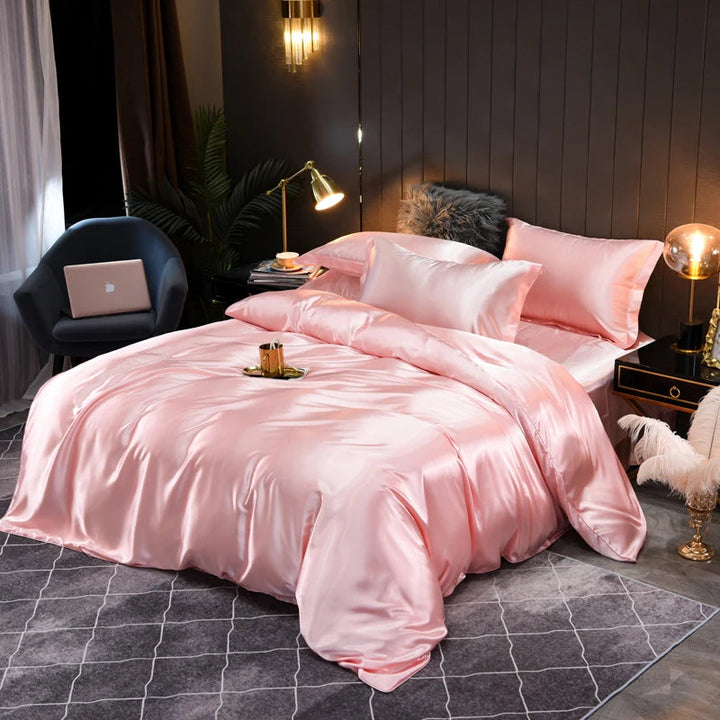 Set di Biancheria in Satin Setoso Indulgi nel Comfort Luxuoso