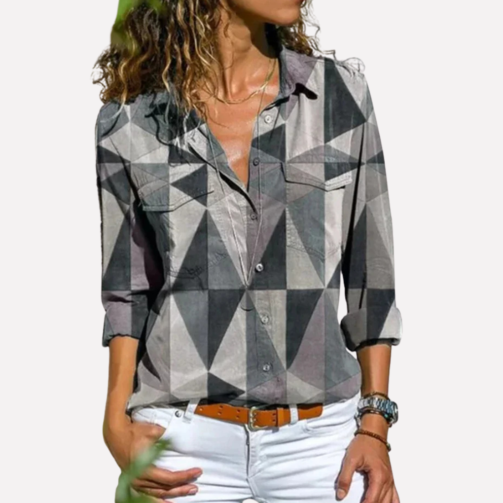 Blusa estiva a maniche corte da donna
