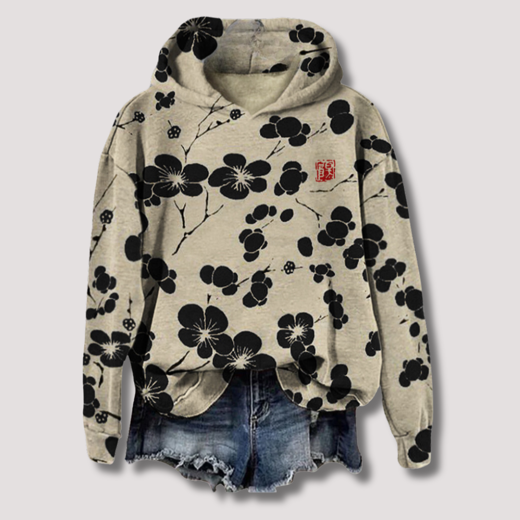 Maglione Leggero Stampato Floreale per Donne