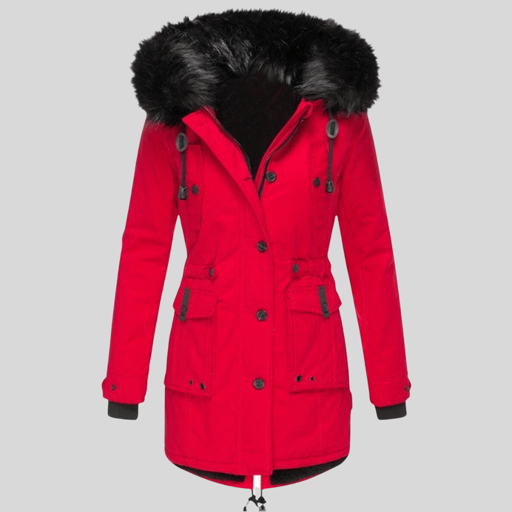 Cappotto Invernale da Donna con Cappuccio – Strato Funzionale con Tasche