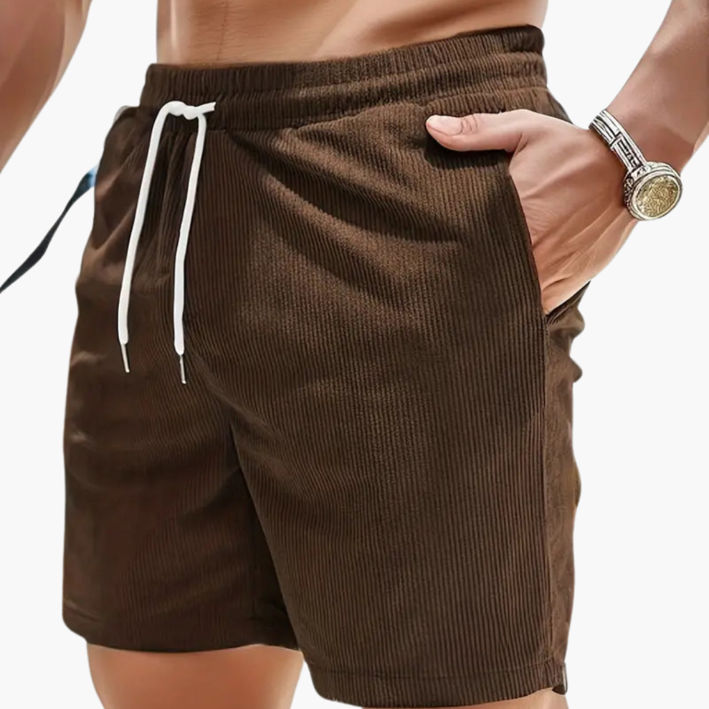 Pantaloni Corti in Corduroy da Uomo – Stile Estivo Casual