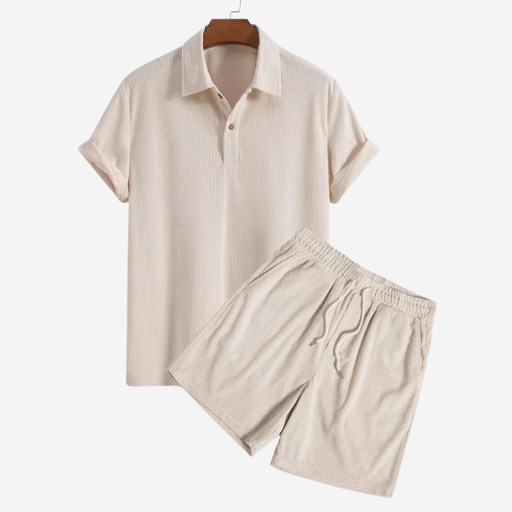 Camicia in Twill a Manica Corta per Uomo