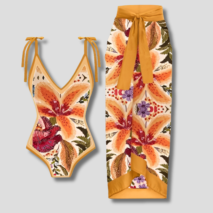 Costume da Bagno a Mono Vintage per Donne con Volant