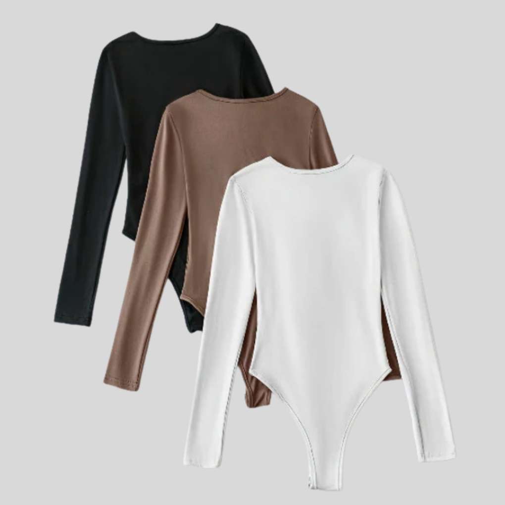 3-Pack Body Donna Maglia Lunga