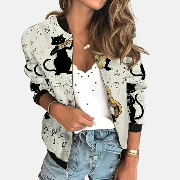 Giacca bomber da donna di ispirazione vintage