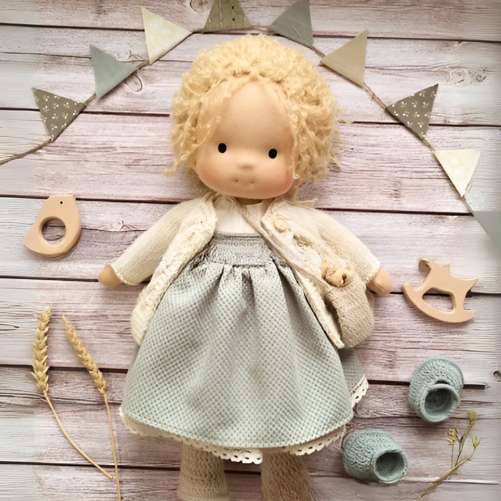 Bambola Cuddly Waldorf Fatta a Mano
