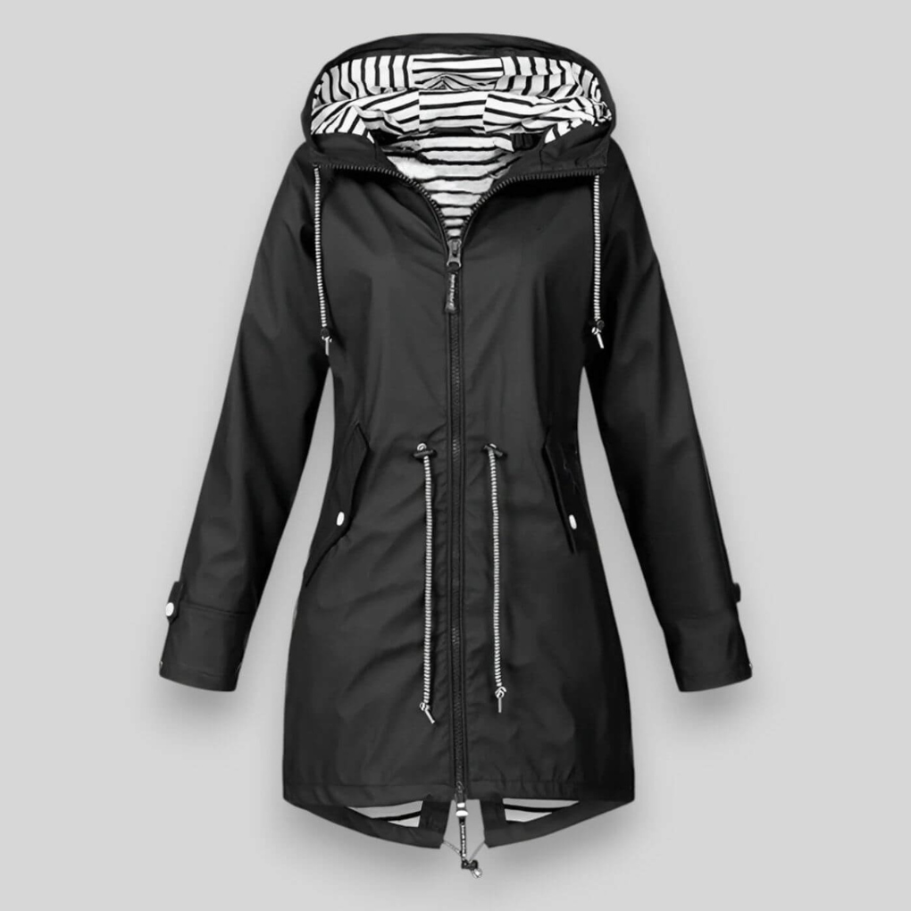 Giacca antipioggia con zip da donna