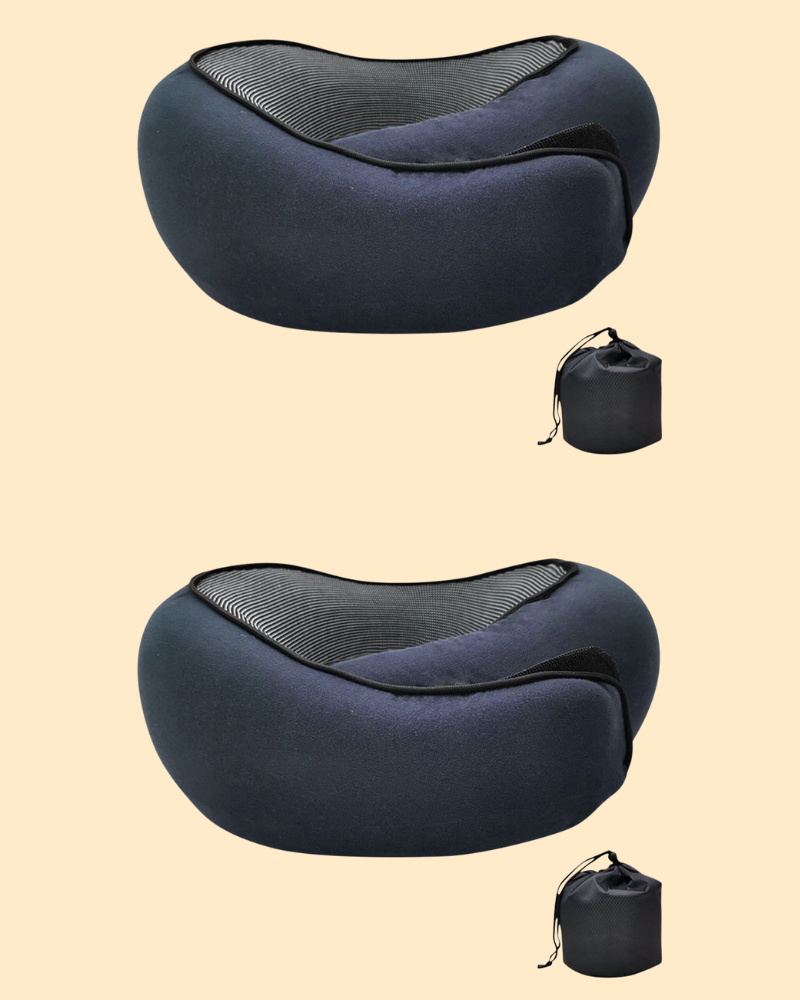 Set di 2 cuscini da viaggio ergonomici in memory foam