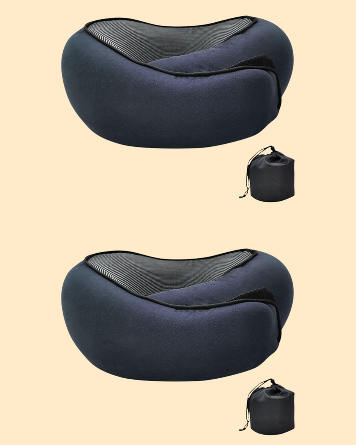 Set di 2 cuscini da viaggio ergonomici in memory foam