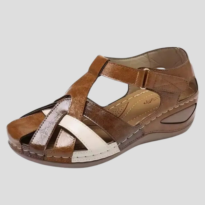 Sandali da donna in pelle con supporto plantare per il massimo comfort
