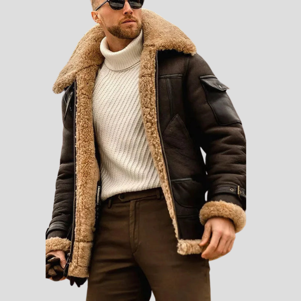 Giacca Biker Camel da Uomo