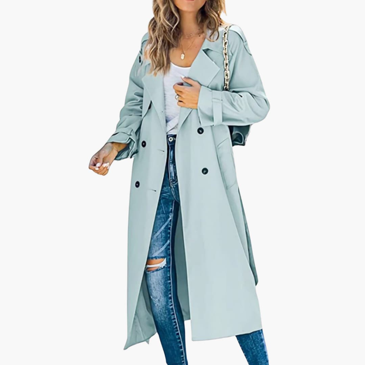 Trench da donna con pattina a bottoni prezzo in saldo