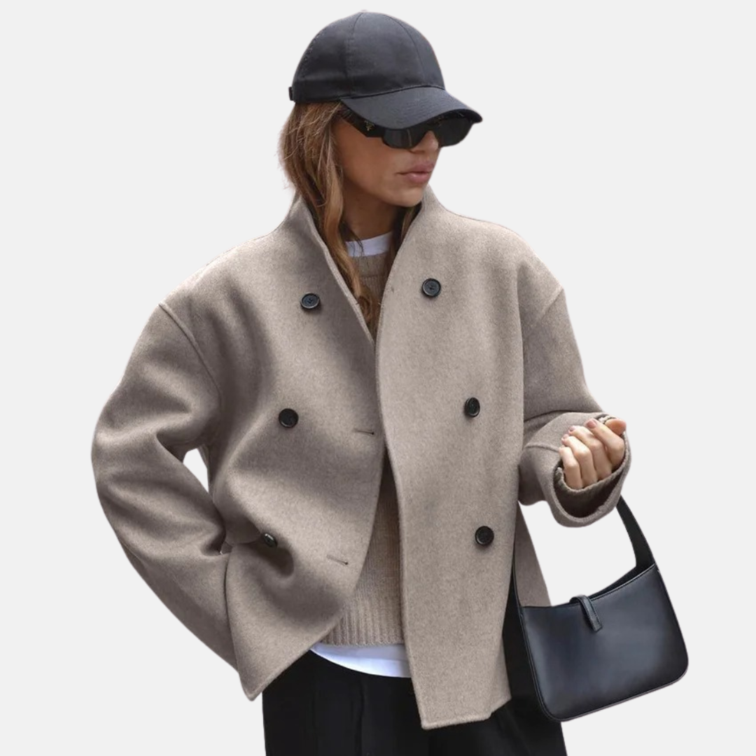 Cappotto vintage effetto lana da donna