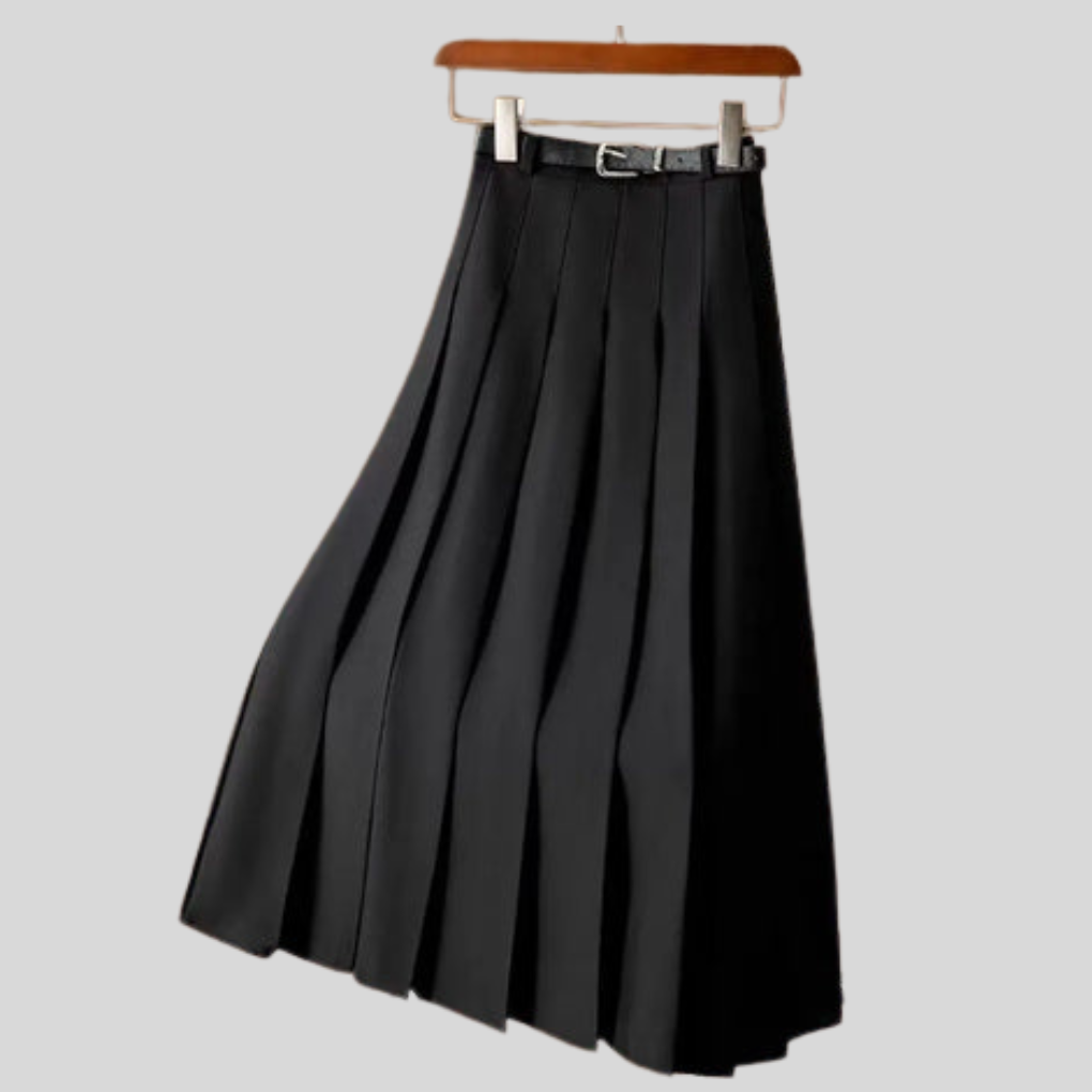 Gonna midi casual con elastico da donna